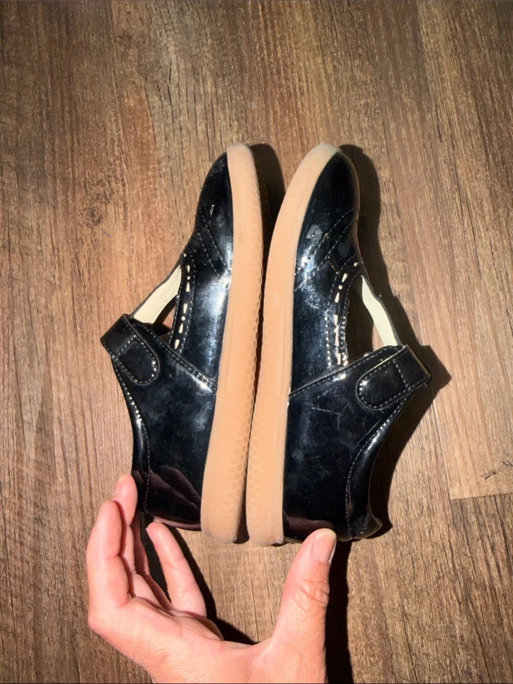 Livie & Luca Black Patent Leather Mary Jane’s Kids Shoes size 12